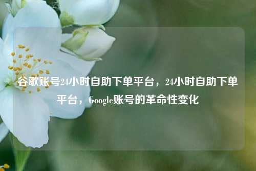 谷歌账号24小时自助下单平台，24小时自助下单平台，Google账号的革命性变化