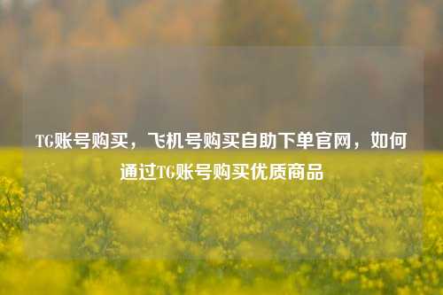TG账号购买，飞机号购买自助下单官网，如何通过TG账号购买优质商品  第1张